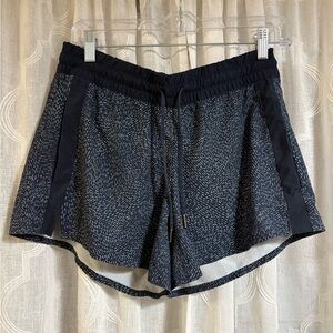 Athleta Baja Shorts Navy Blue Drawstring Zipper Pockets Women's Size 4